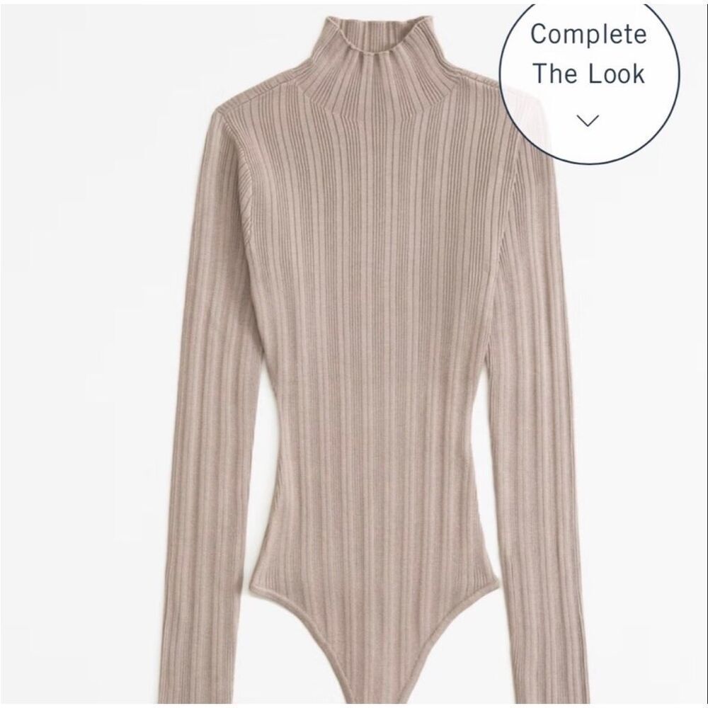 Abercrombie and Fitch Rib High Neck Bodysuit Size XS - Picture 3 of 9